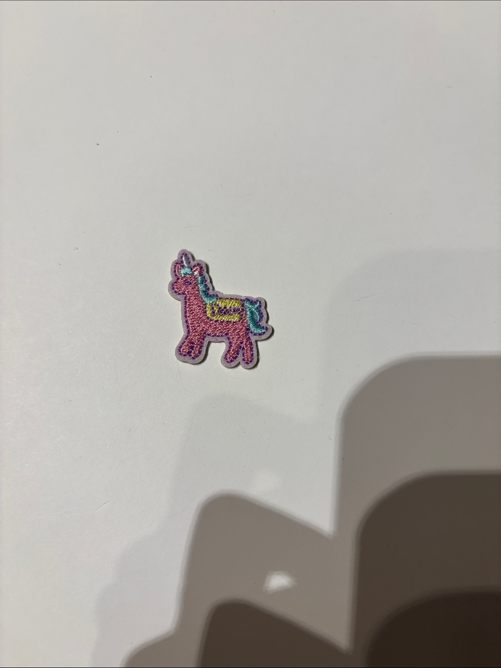 Mini Pink Unicorn Embroidered Patch (Stick-on)